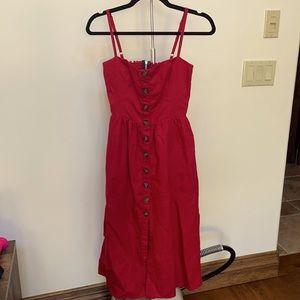Red Reformation Tori linen sundress in size 4. Worn twice, in great condition.